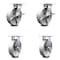 Service Caster 8 Inch Semi Steel Caster Set with Roller Bearing 2 Brakes and 2 Rigid SCC SCC-35S820-SSR-SLB-2-R-2 - alternate 1